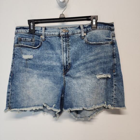 Banana Republic High Rise Cutoff Denim Shorts Size 31 (32-34") Distressed Ripped - Picture 1 of 9